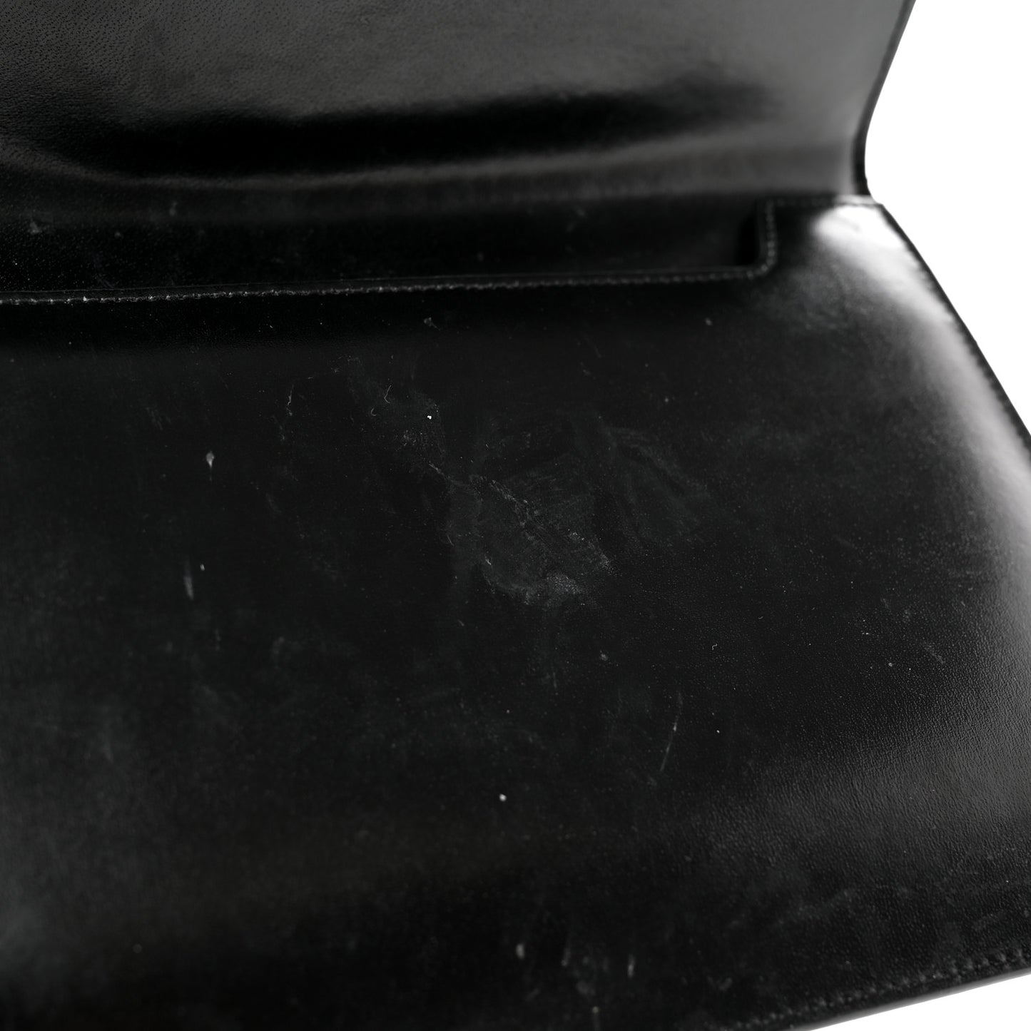 Smooth Shiny Calfskin Monogram Uptown Pouch Black
