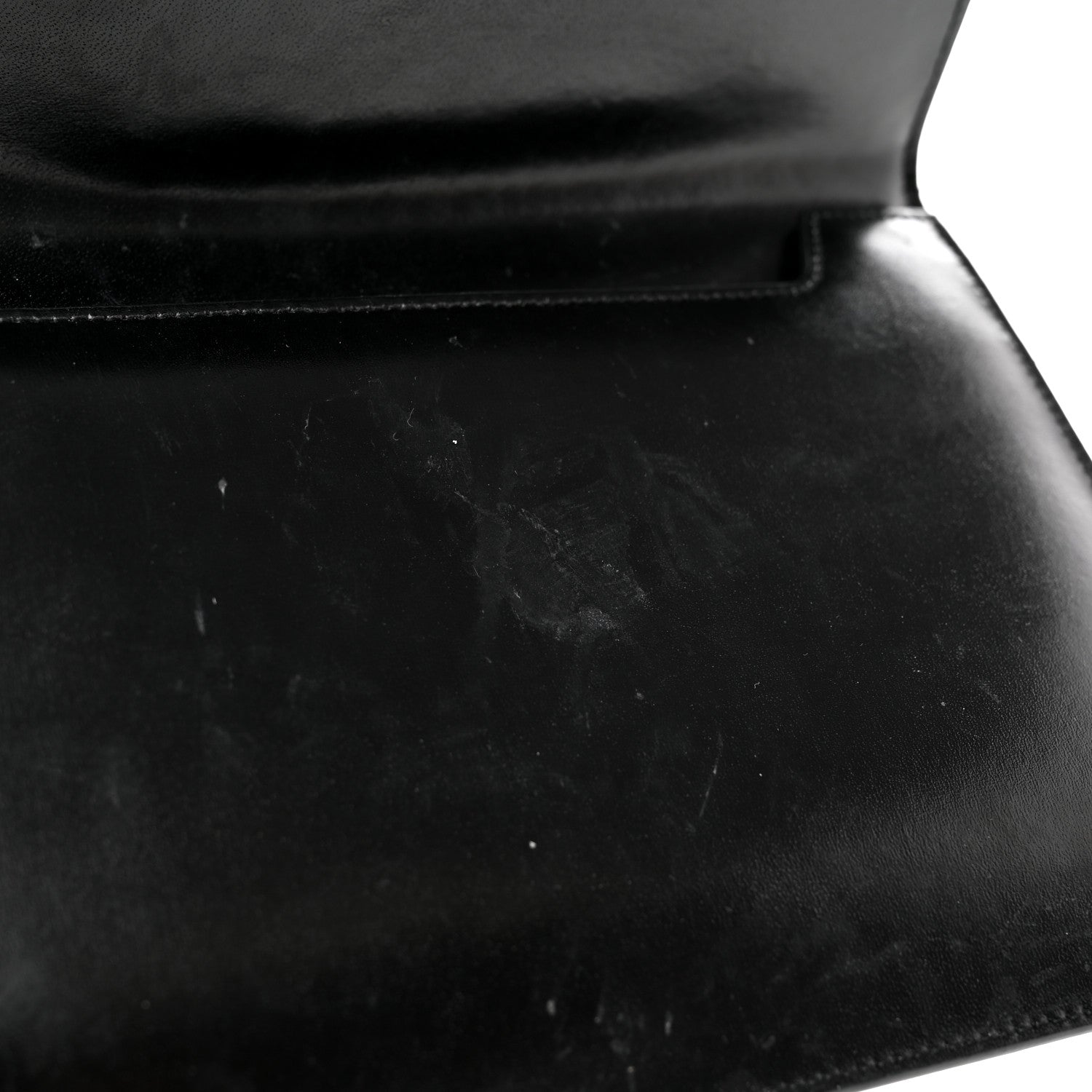 Saint Laurent Smooth Shiny Calfskin Monogram Uptown Pouch Black 9 of 11
