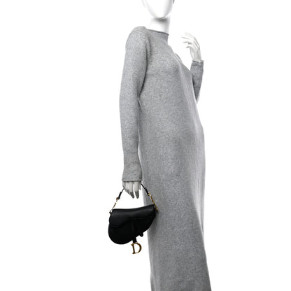 Christian Dior Grained Calfskin Mini Saddle Bag Black 2 of 10