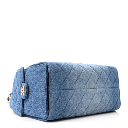 Chanel Washed Denim Quilted Small Chanel 25 Handbag Blue 4 of 11