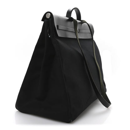 Hermes Toile Vache Hunter Herbag 50 Black 2 of 9