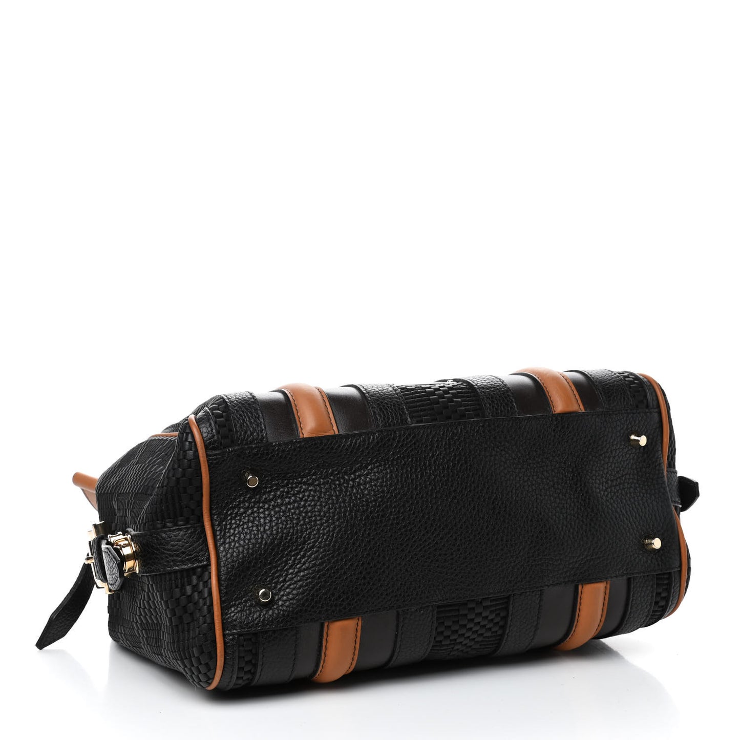 Calfskin Raffia Prorsum Bowling Black Brown