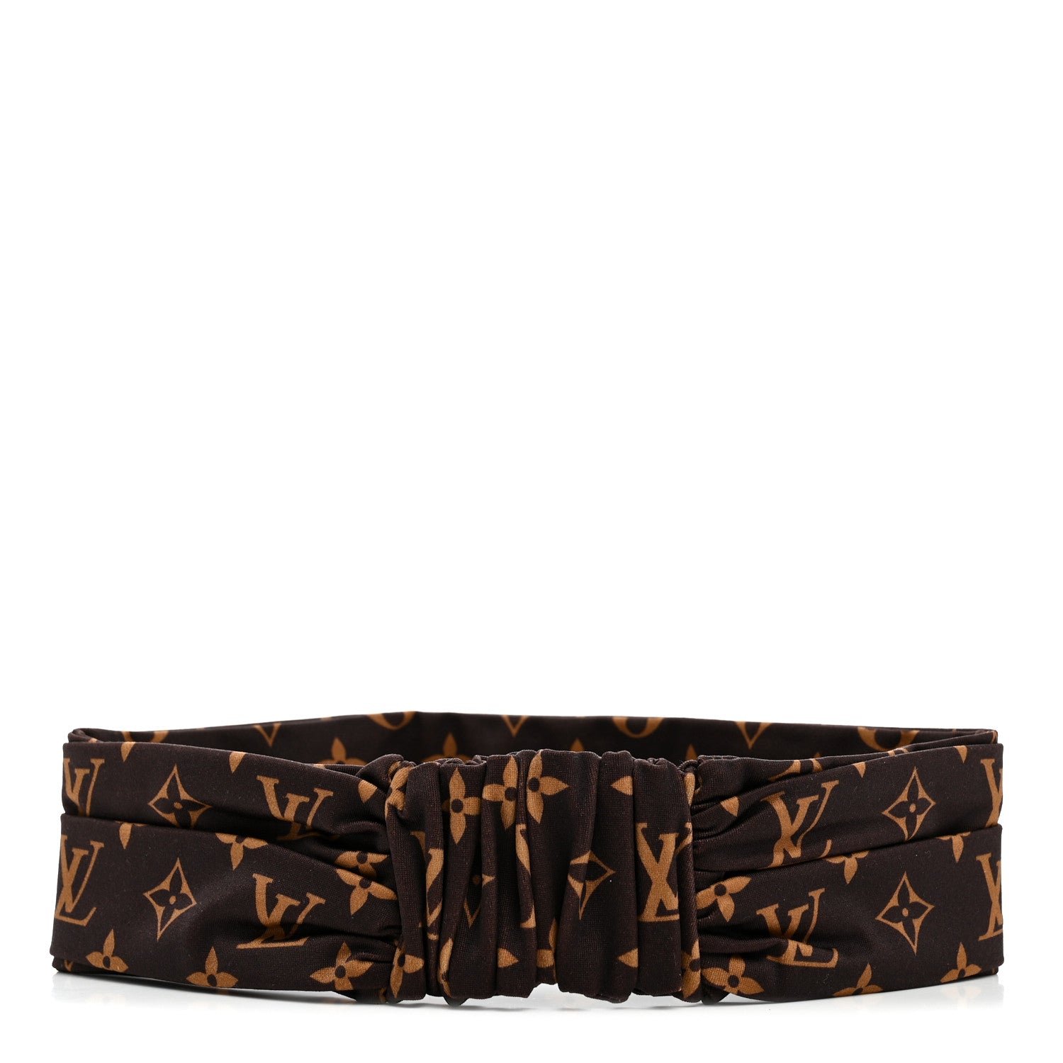 Louis Vuitton Silk Monogram Be Mindful Headband Brown 3 of 4