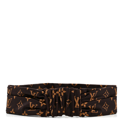 Louis Vuitton Silk Monogram Be Mindful Headband Brown 3 of 4
