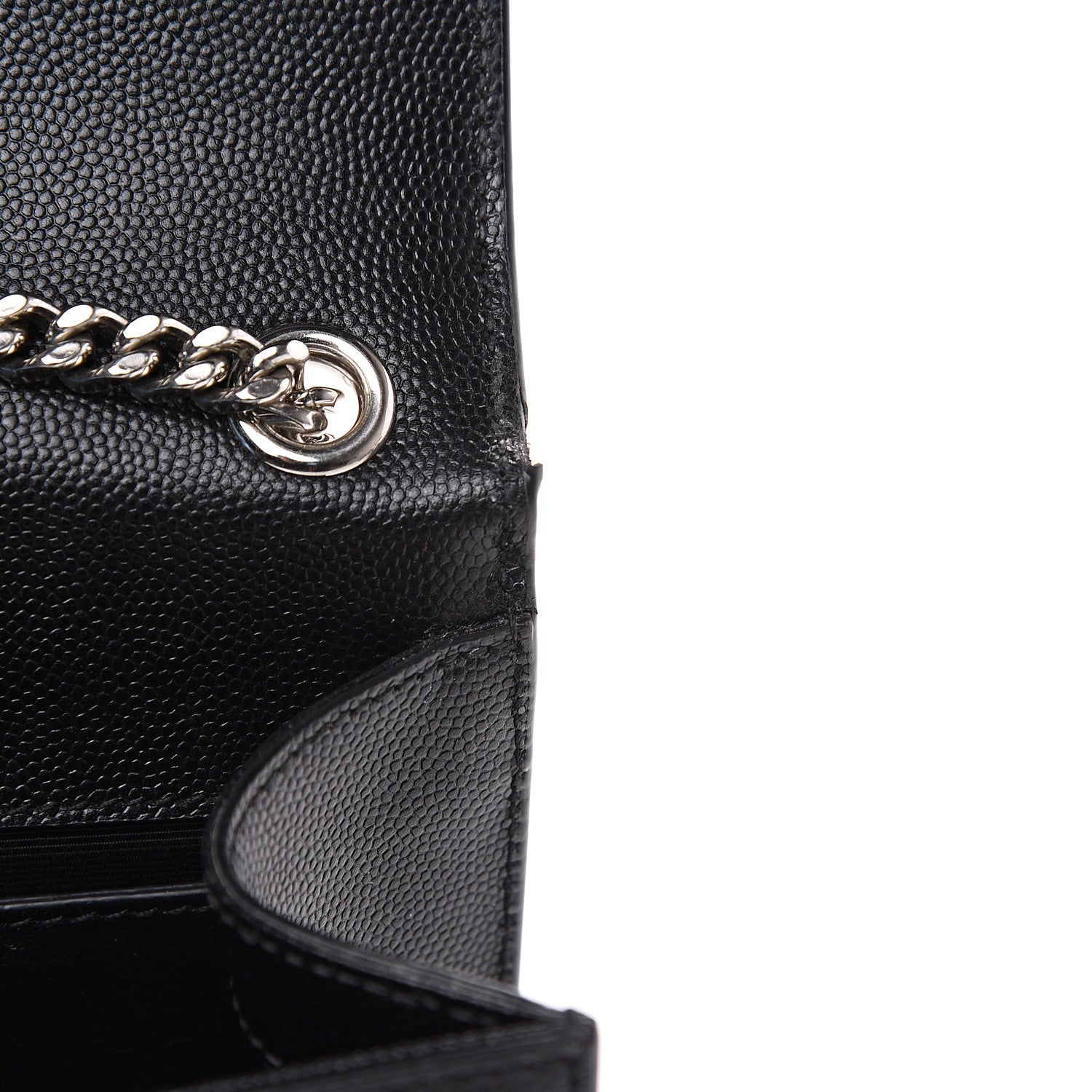 Saint Laurent Grain De Poudre Small Monogram Kate Satchel Black 13 of 14