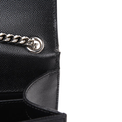 Saint Laurent Grain De Poudre Small Monogram Kate Satchel Black 13 of 14