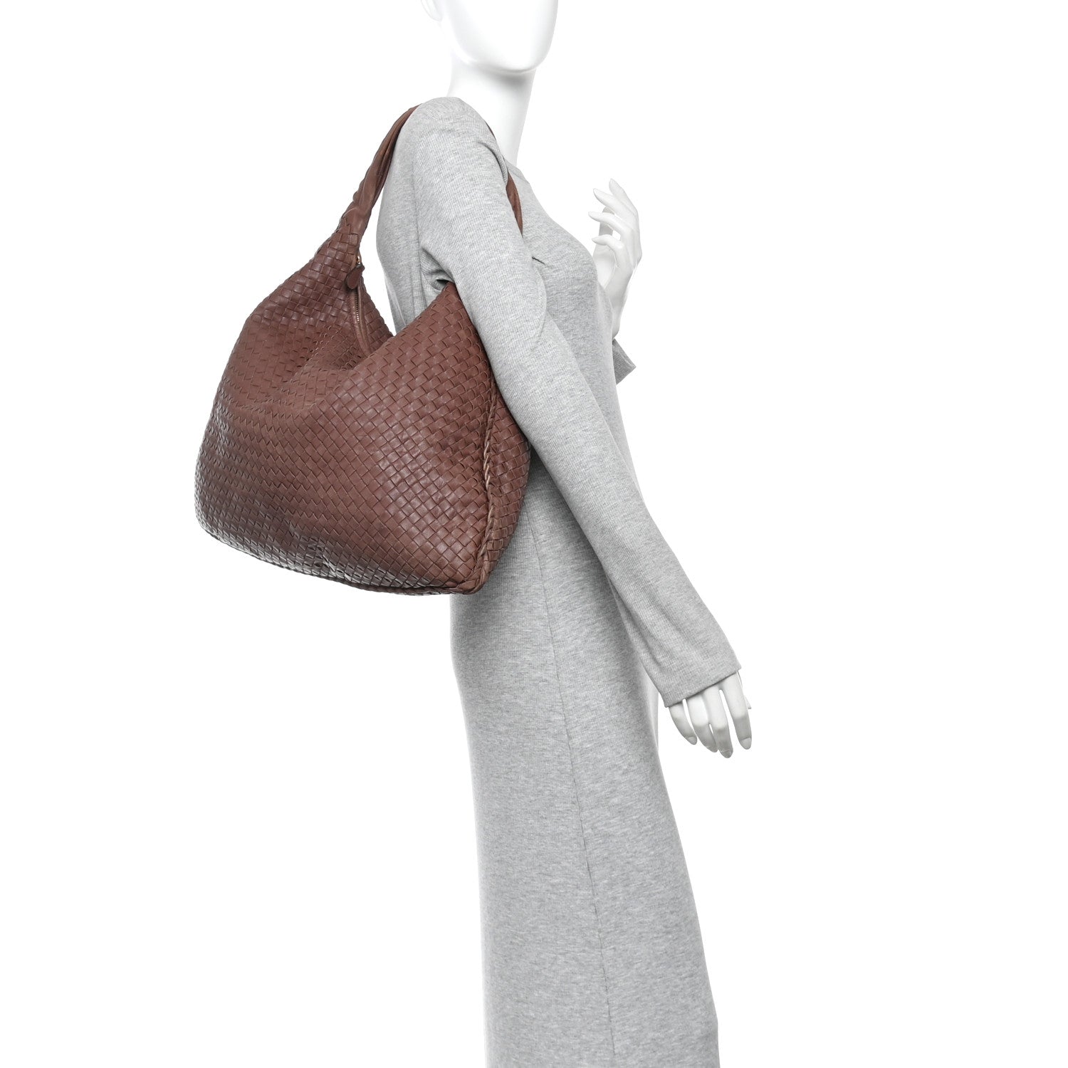 Bottega Veneta Nappa Intrecciato Maxi Veneta Hobo Truffle 2 of 10