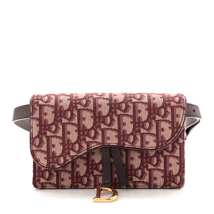 Christian Dior Oblique Saddle Belt Bag Bordeaux 1 of 10