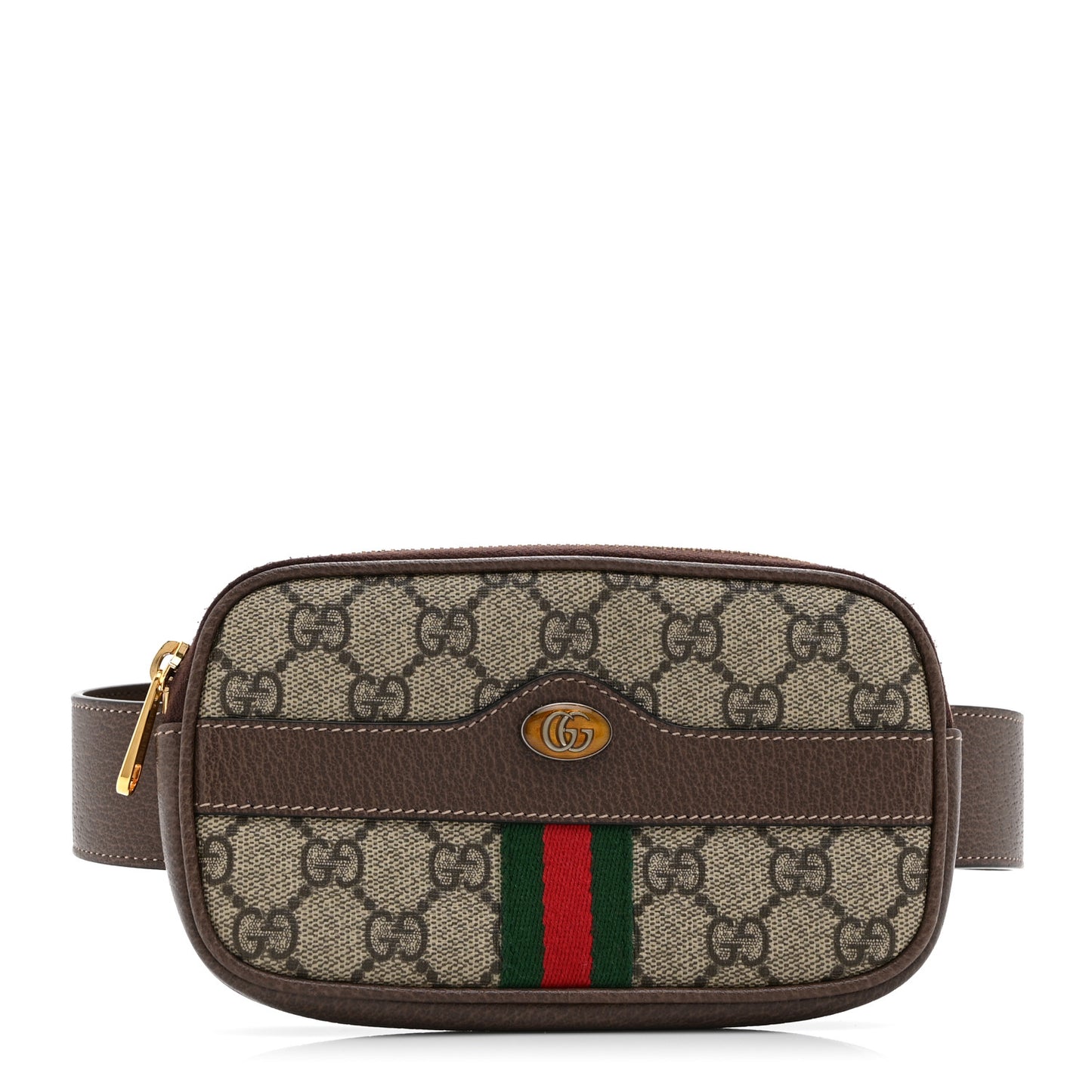 GG Supreme Monogram Ophidia Belted iPhone Case 95 38 Dark Brown