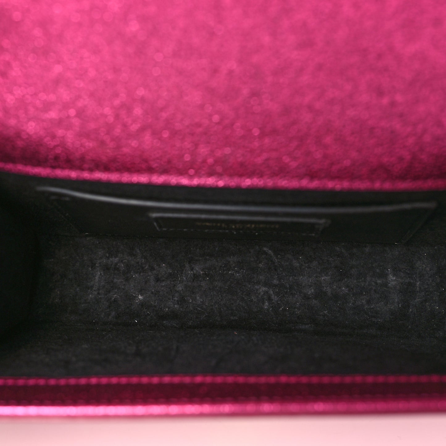 Metallic Calfskin Small Classic Monogram Kate Satchel Fuchsia
