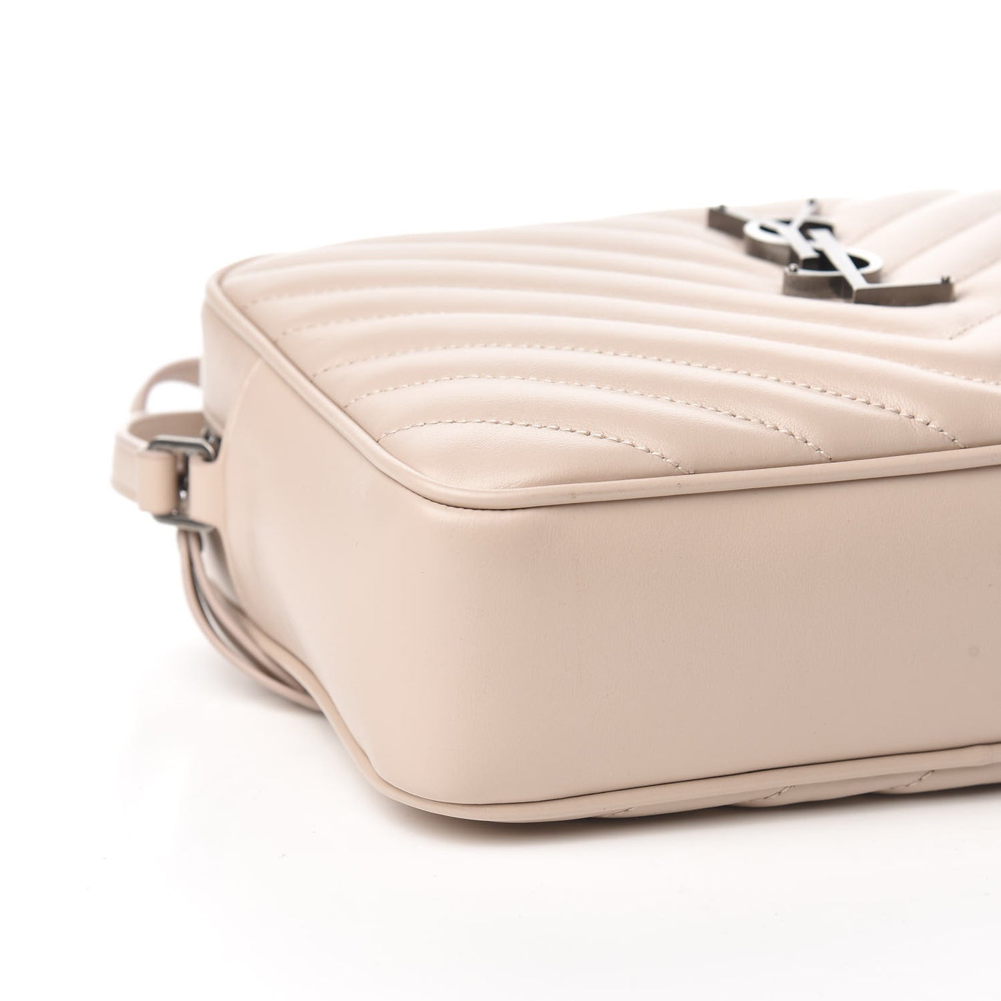 Calfskin Matelasse Monogram Lou Camera Bag Nude Powder