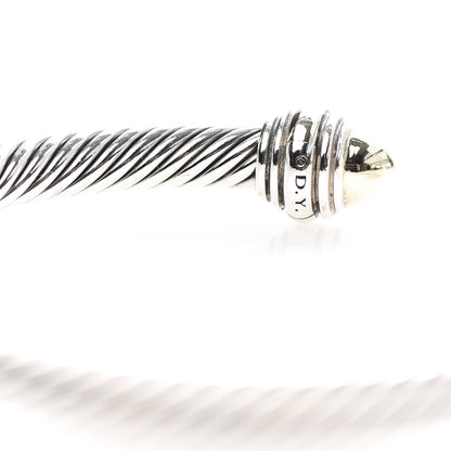 David Yurman Sterling Silver 14K Yellow Gold 5mm Cable Classics Dome Bracelet 5 of 5