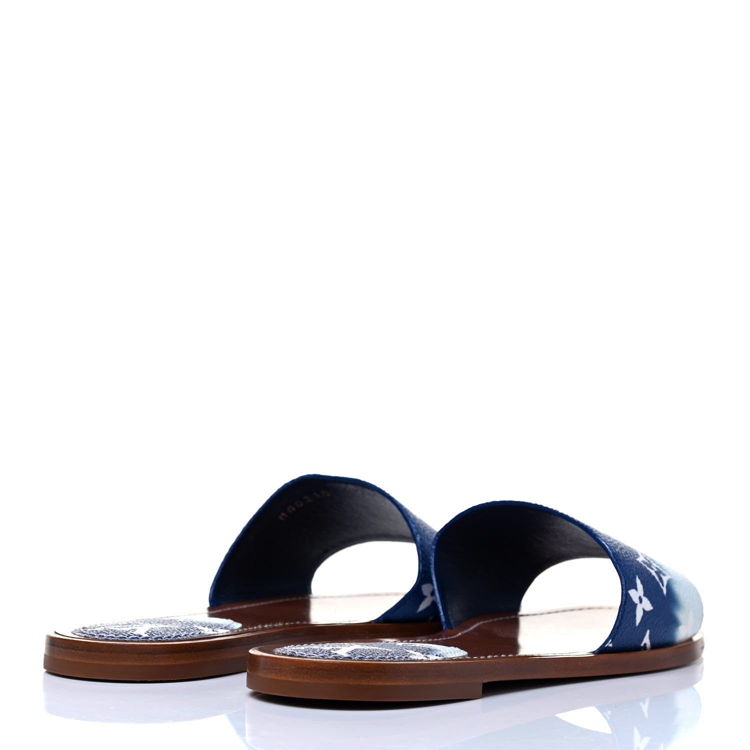 Louis Vuitton Monogram Escale Lock It Flat Mule 38 Blue 5 of 8