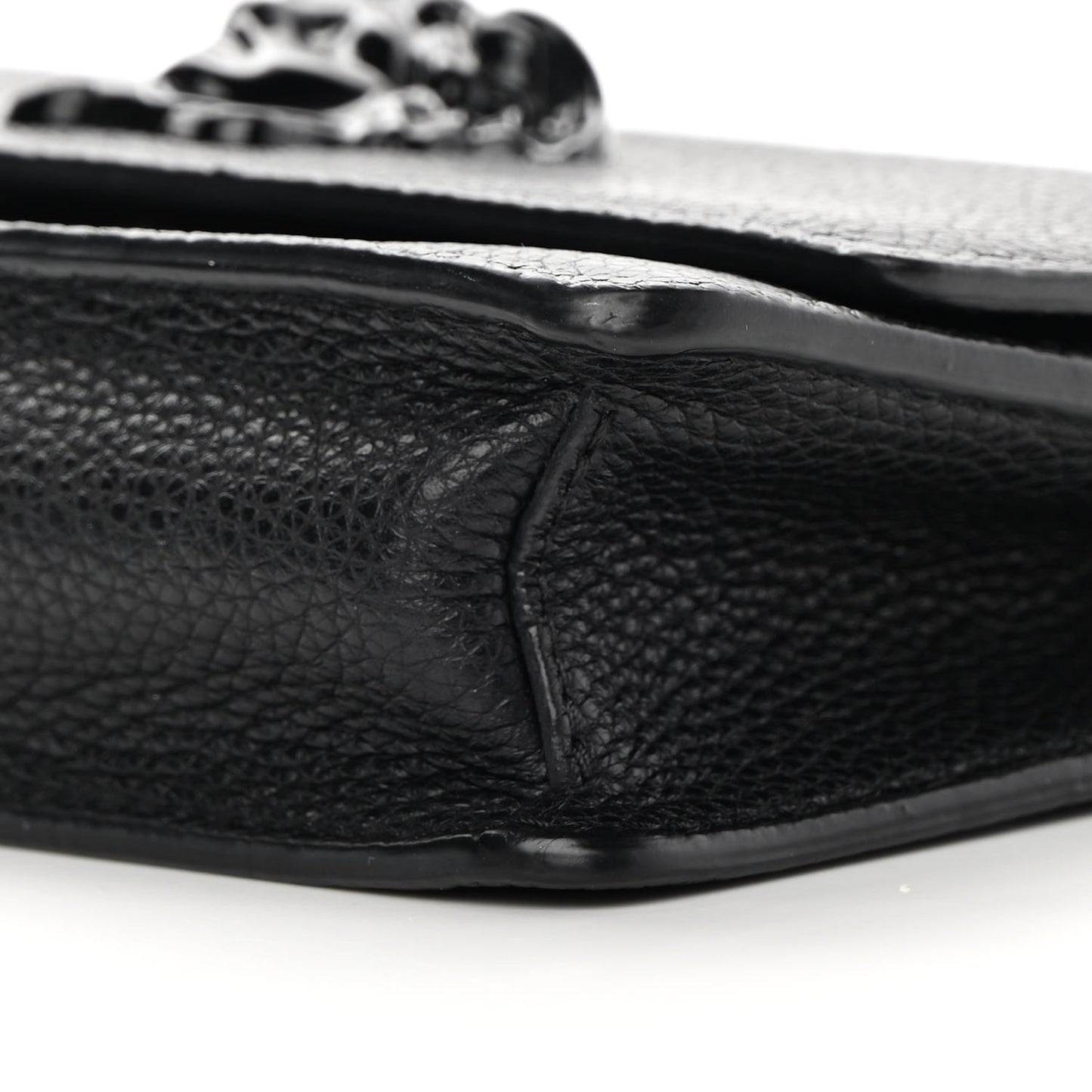 Grained Calfskin Palazzo Chain Evening Bag Black