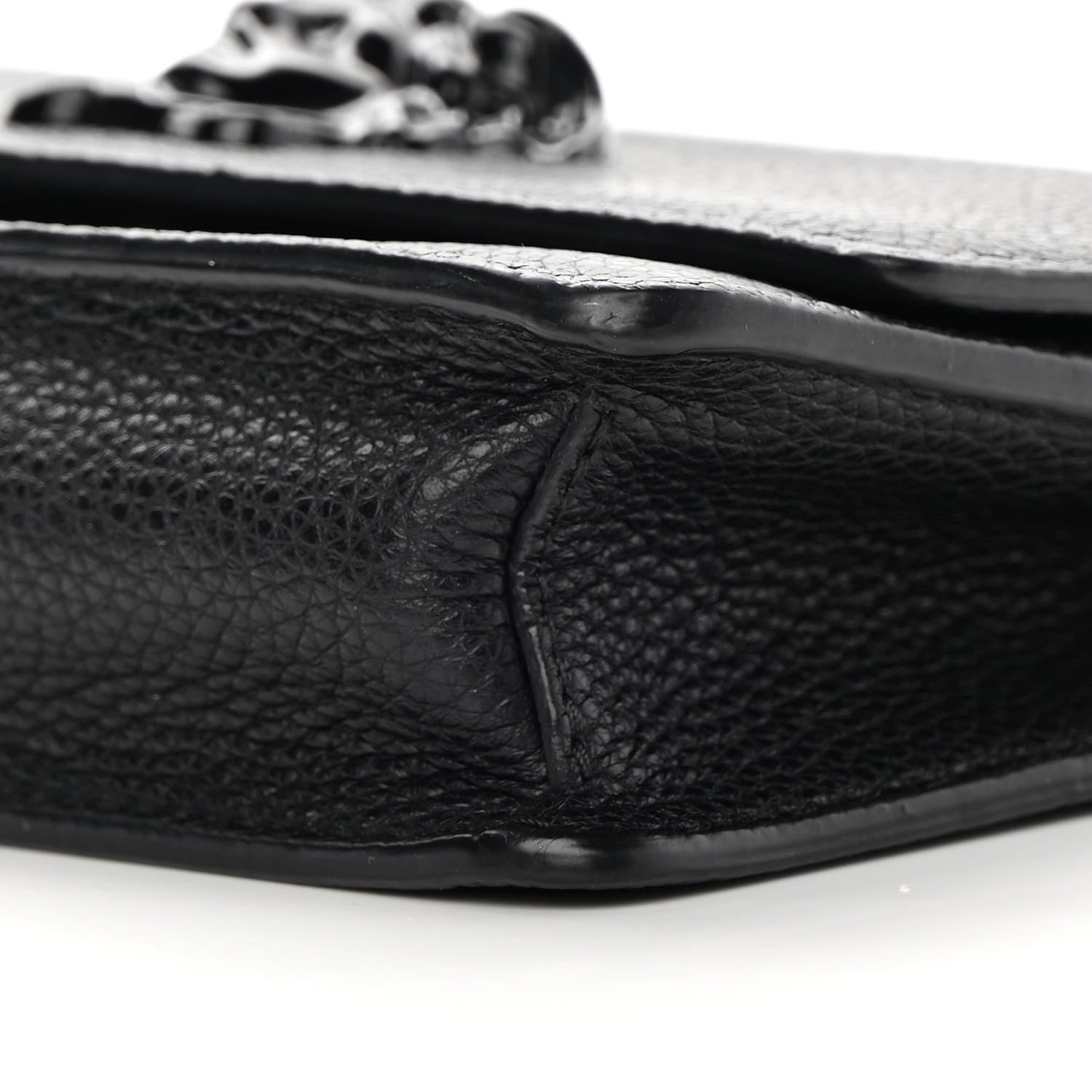 Versace Grained Calfskin Palazzo Chain Evening Bag Black 9 of 15
