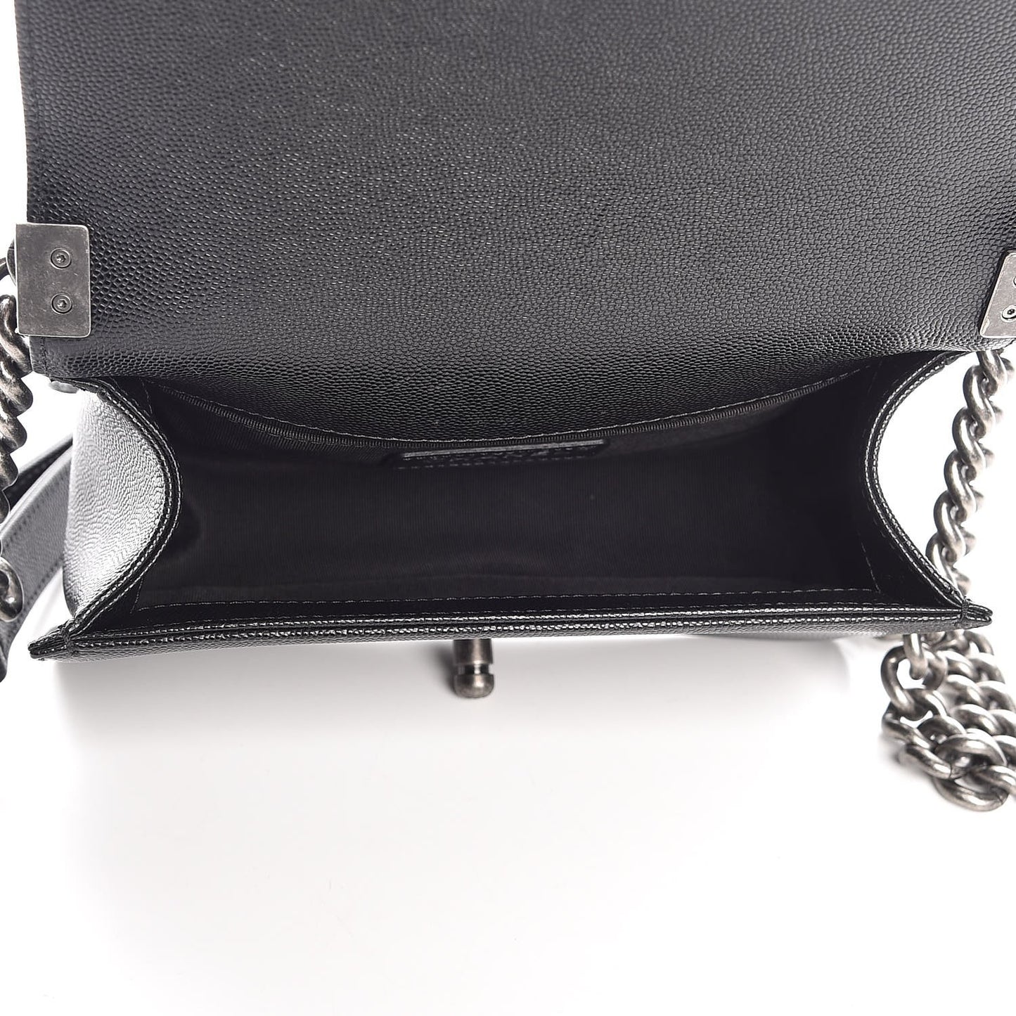 Caviar Quilted Small Boy Flap Black