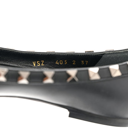 Valentino Garavani Nappa Rockstud Ballerina Flats 37 Black 6 of 9