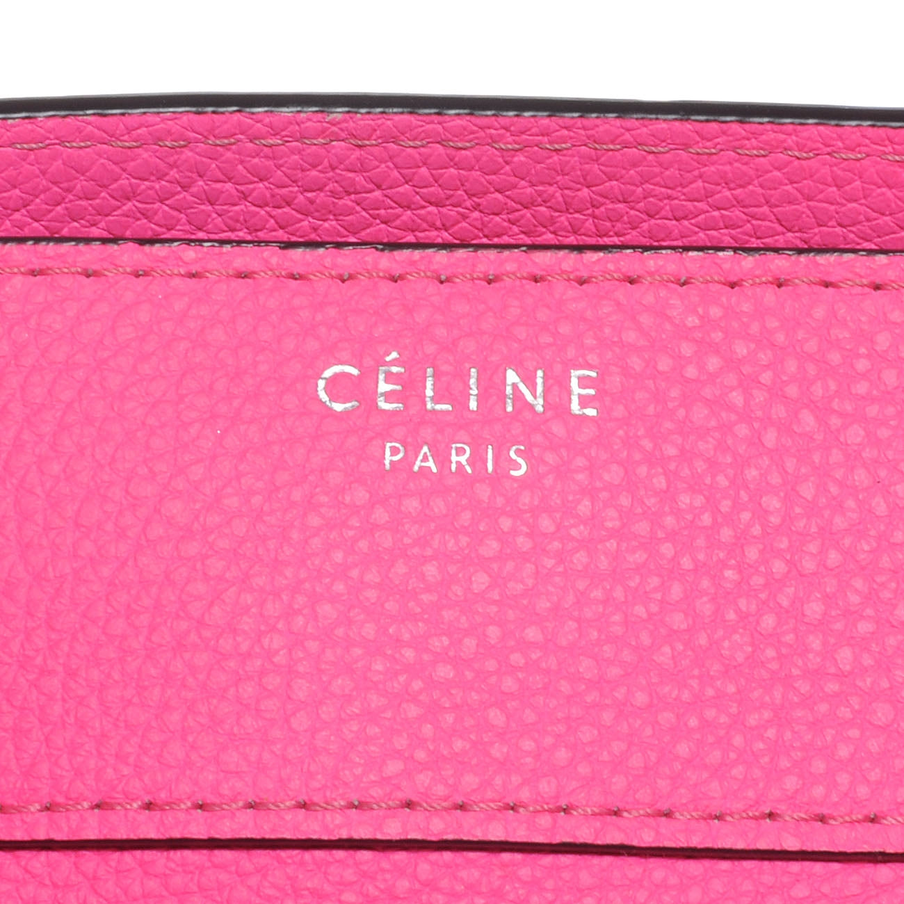 Drummed Calfskin Mini Luggage Fluo Pink