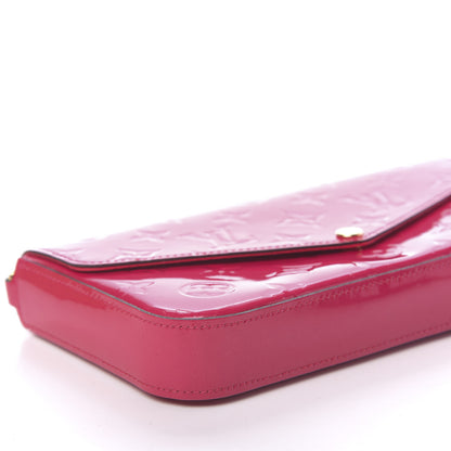 Louis Vuitton Vernis Felicie Pochette Chain Wallet Rose Indien 8 of 11