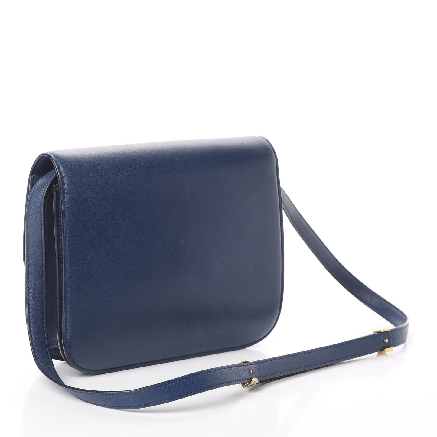 Box Calfskin Medium Classic Box Flap Bag Indigo