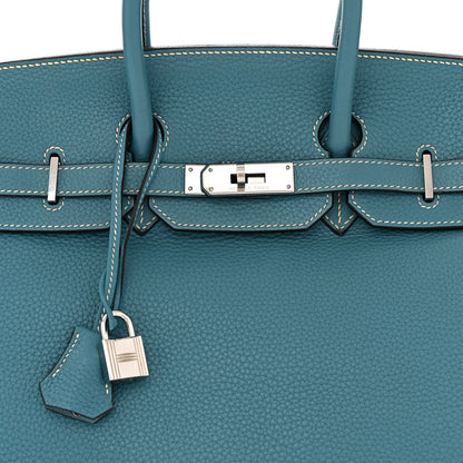 Hermes Togo Birkin 35 Blue Jean 8 of 12