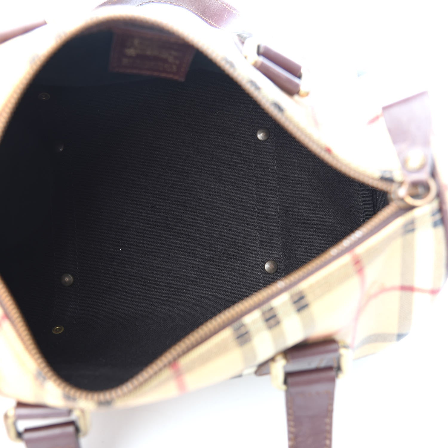Burberry Haymarket Check Studded Bowler Brown 5 of 11