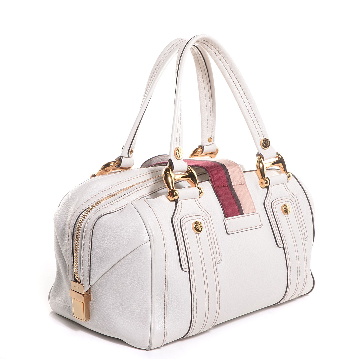 Gucci Leather Aviatrix Medium Boston White 3 of 7