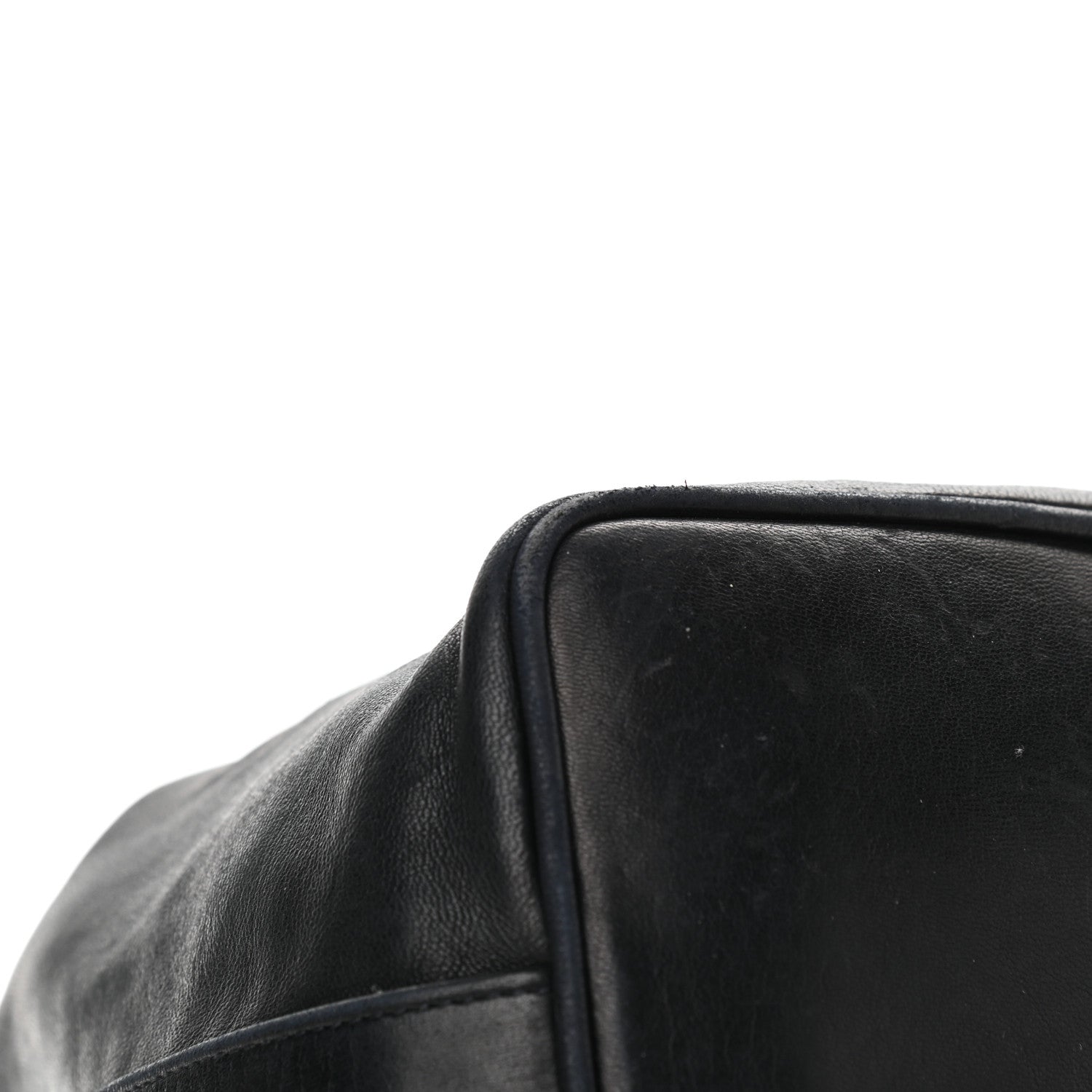 Chanel Lambskin CC Stitched Drawstring Bucket Bag Black 11 of 13
