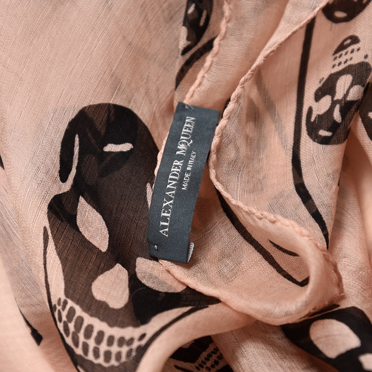 Silk Chiffon Skull Scarf Pink