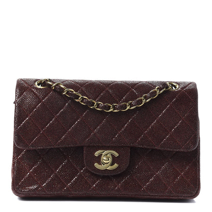 Chanel Iridescent Caviar Quilted Medium Double Flap Burgundy 1 of 9
