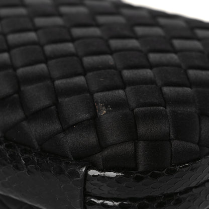 Bottega Veneta Satin Intreccio Impero Ayers Knot Clutch Black 10 of 10