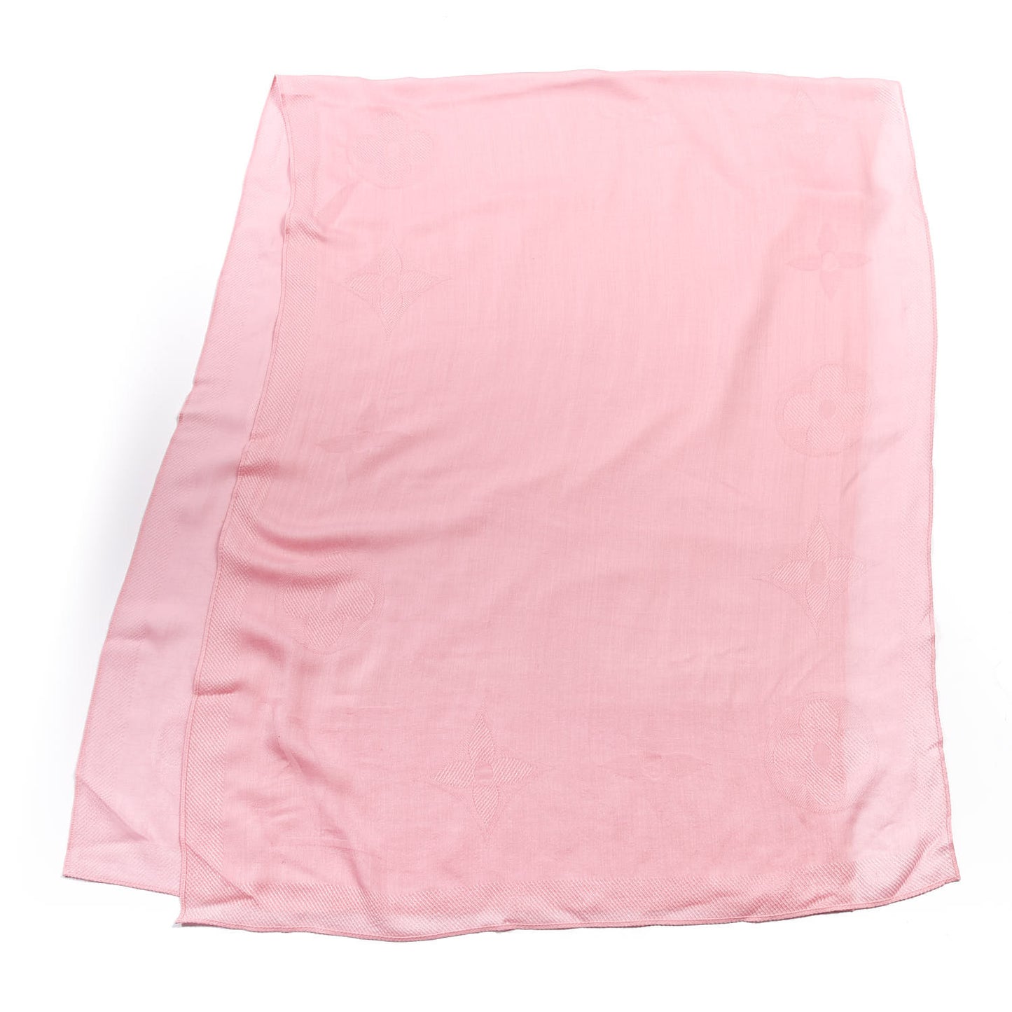 Cashmere Silk Monogram Shawl Pink