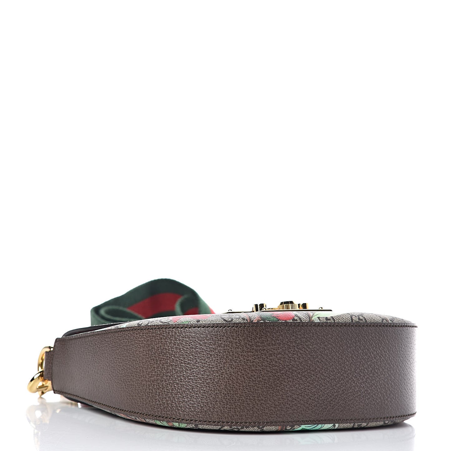GG Supreme Monogram Tian Web Medium Padlock Messenger Shoulder Bag Beige Multicolor New Acero
