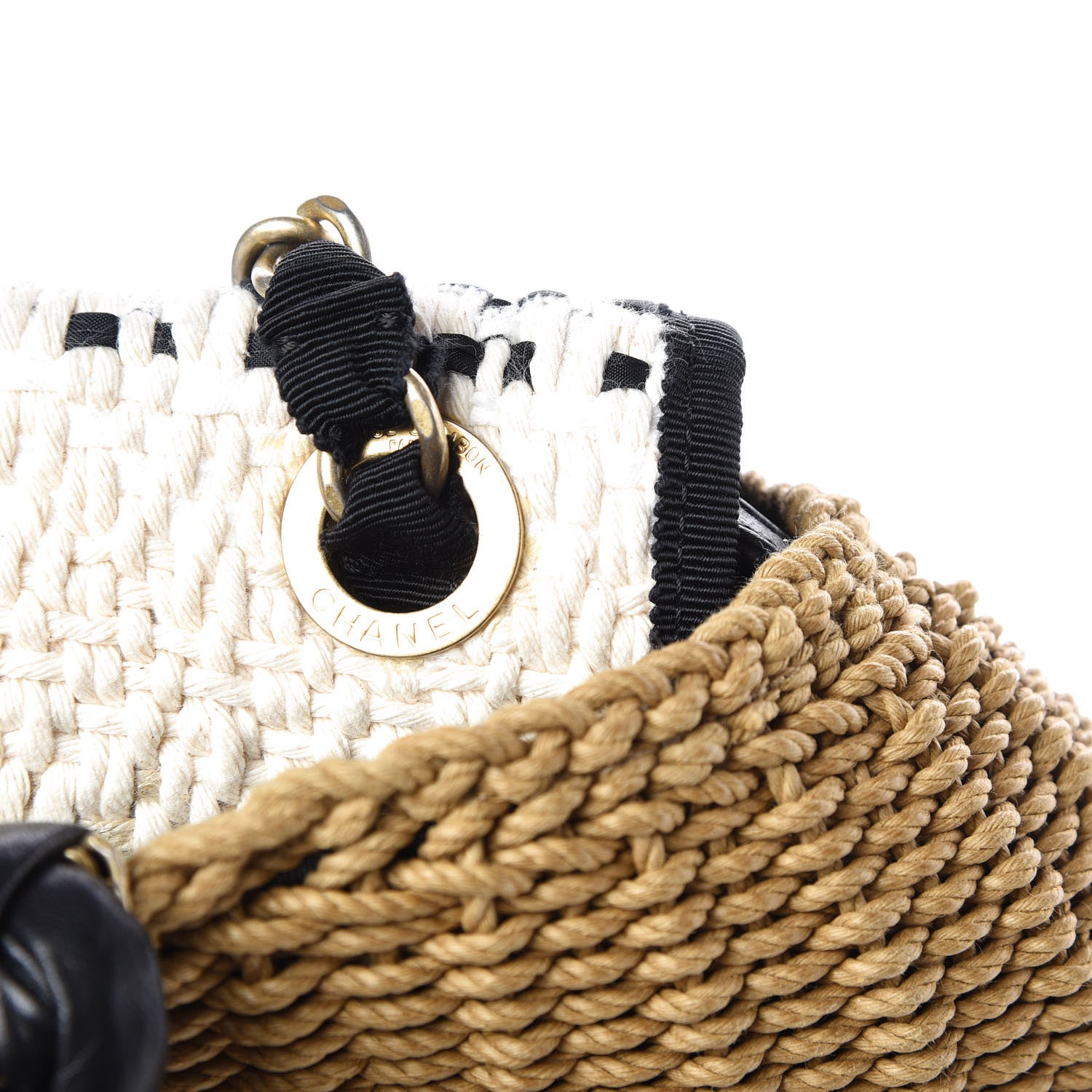 Chanel Woven Raffia Lambskin Coco Country Tote 8 of 15