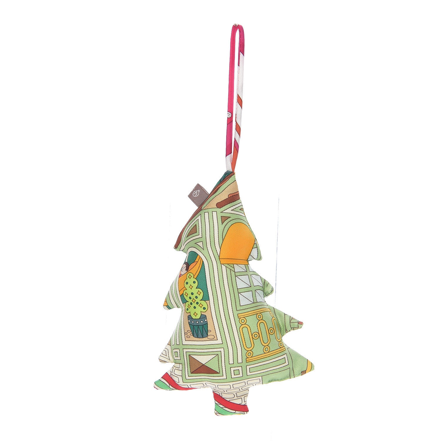 Hermes Silk Petit H Tree Ornament Charm 2 of 4
