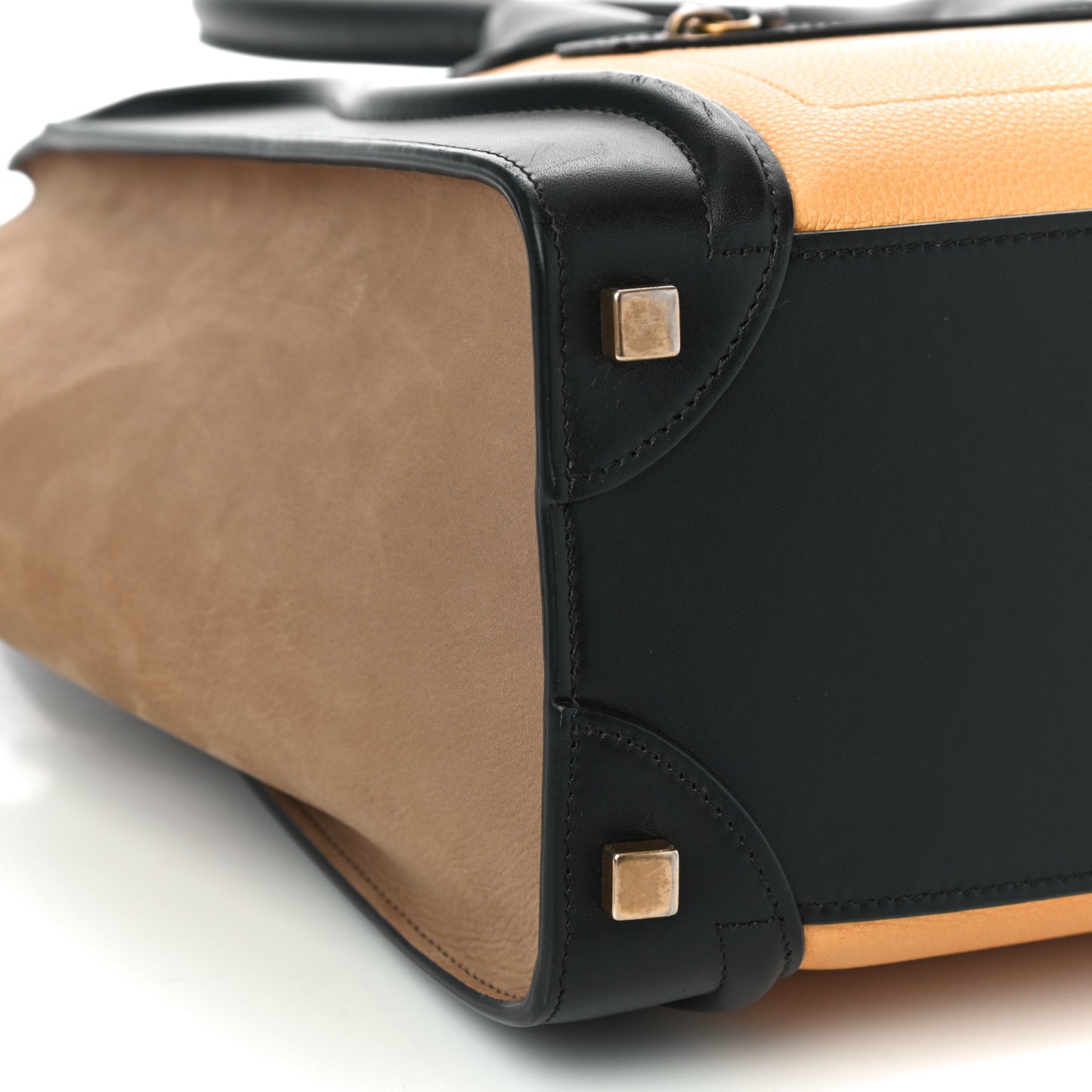 Baby Grained Calfskin Nubuck Micro Tri-Color Luggage Corn