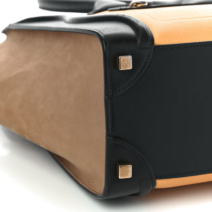 Celine Baby Grained Calfskin Nubuck Micro Tri-Color Luggage Corn 8 of 9