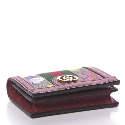 Gucci GG Supreme Monogram Flora Web Ophidia Card Case Red 4 of 7