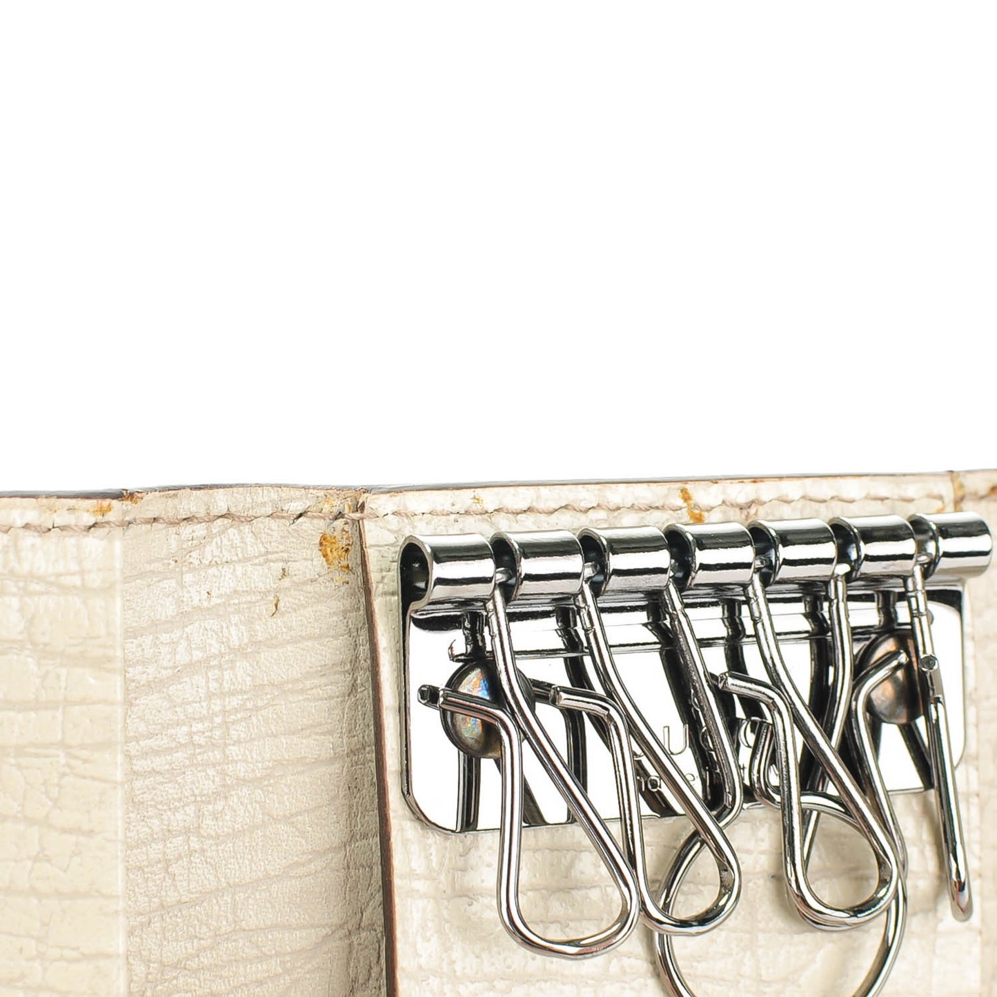 GG Supreme Monogram 6 Key Holder Case Off White