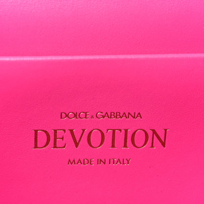 Dolce & Gabbana Smooth Calfskin Small Devotion Envelope Top Handle Bag Pink 6 of 9