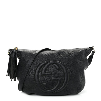 Gucci Pebbled Calfskin Medium Soho Hobo Black 1 of 15