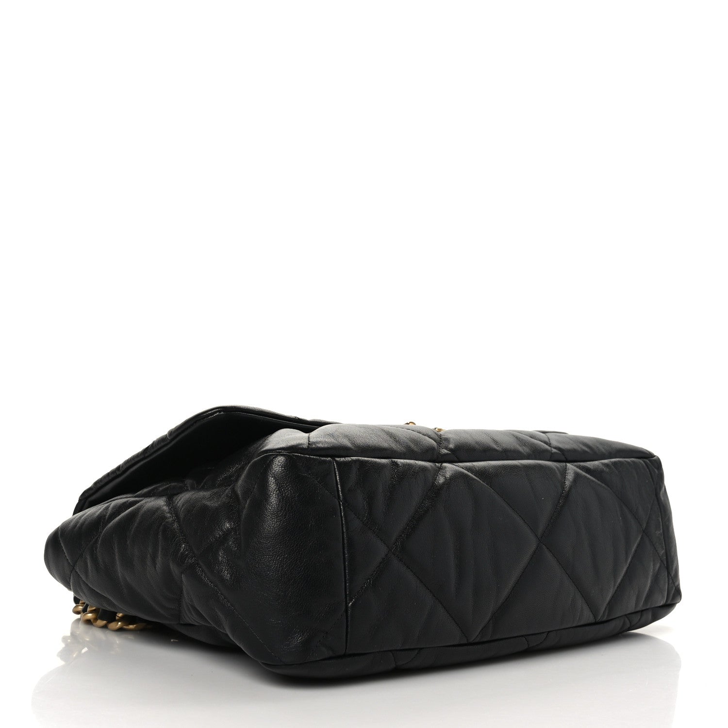 Chanel Goatskin Quilted Maxi Chanel 19 Flap Black 4 of 9
