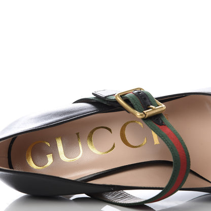 Gucci Malaga Kid Sylvie High Heel Pumps 37 Black 7 of 10