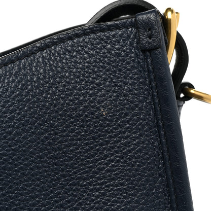 Prada Vitello Daino Hobo Messenger Bag Baltico 9 of 10