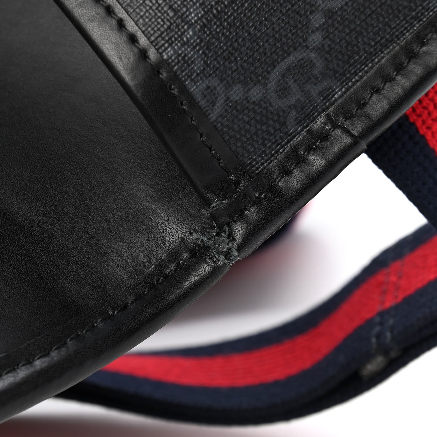 Gucci GG Supreme Monogram Web Slim Belt Bag Black Grey 10 of 11