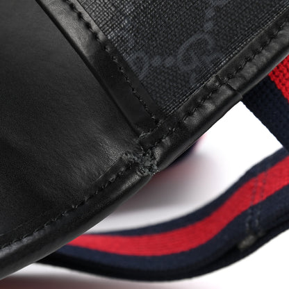 Gucci GG Supreme Monogram Web Slim Belt Bag Black Grey 10 of 11