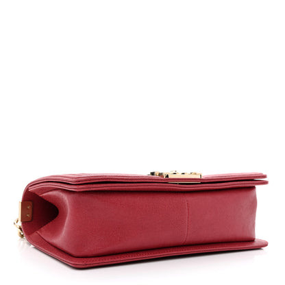 Chanel Caviar Quilted Medium Boy Flap Red 4 of 12