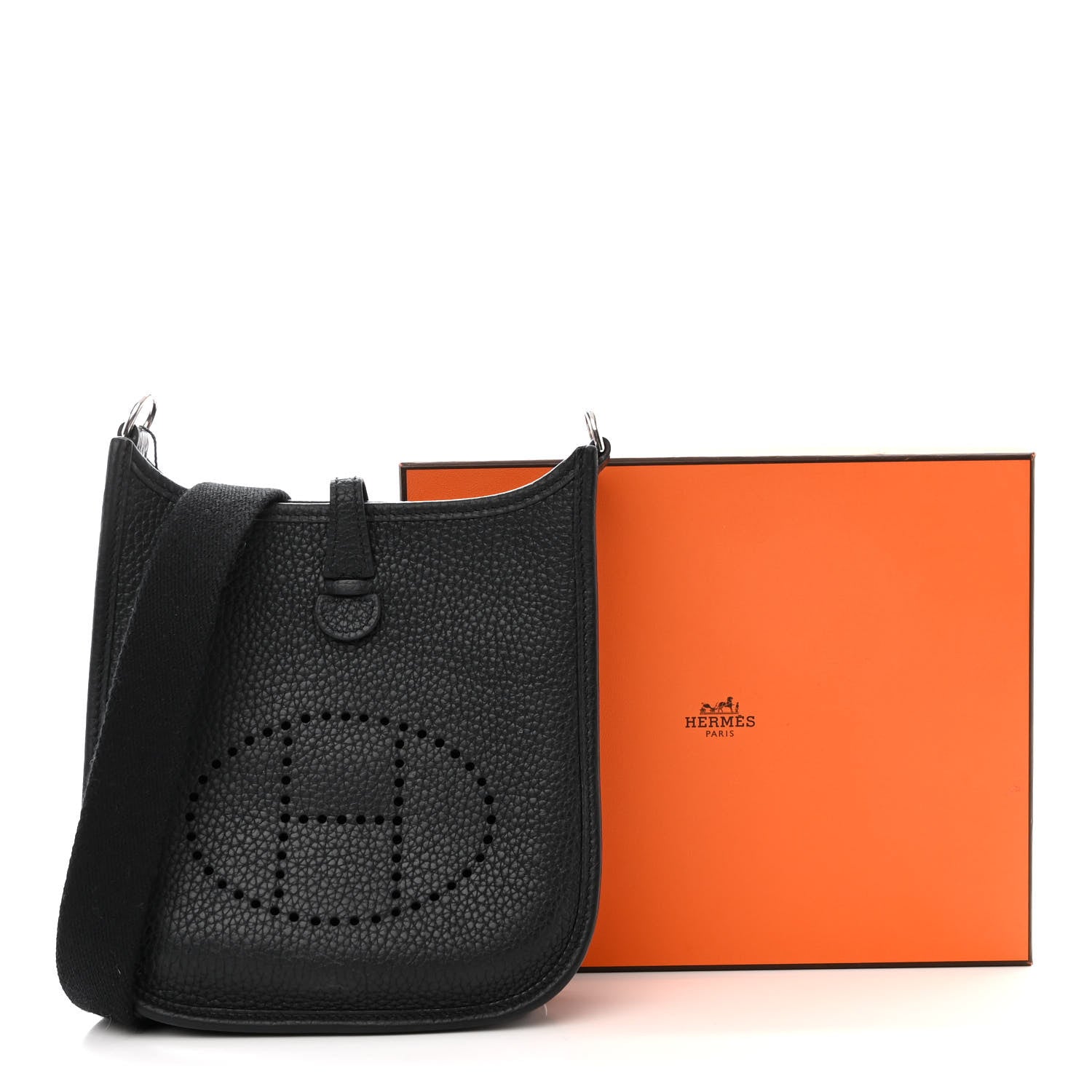 Hermes Taurillon Clemence Evelyne TPM Black 11 of 11
