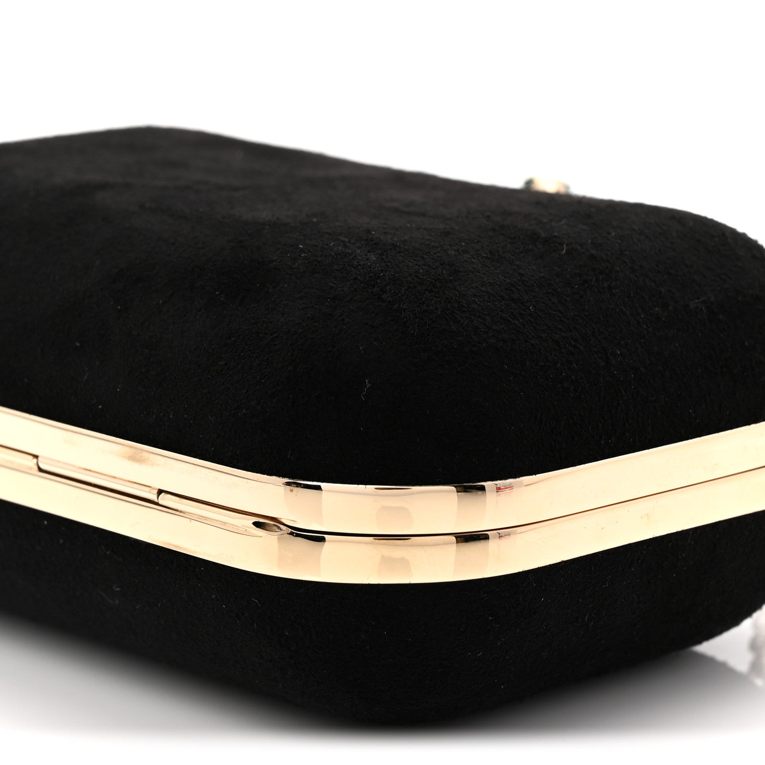 Jimmy Choo Suede Crystal Snake Cloud Clutch Black 9 of 9