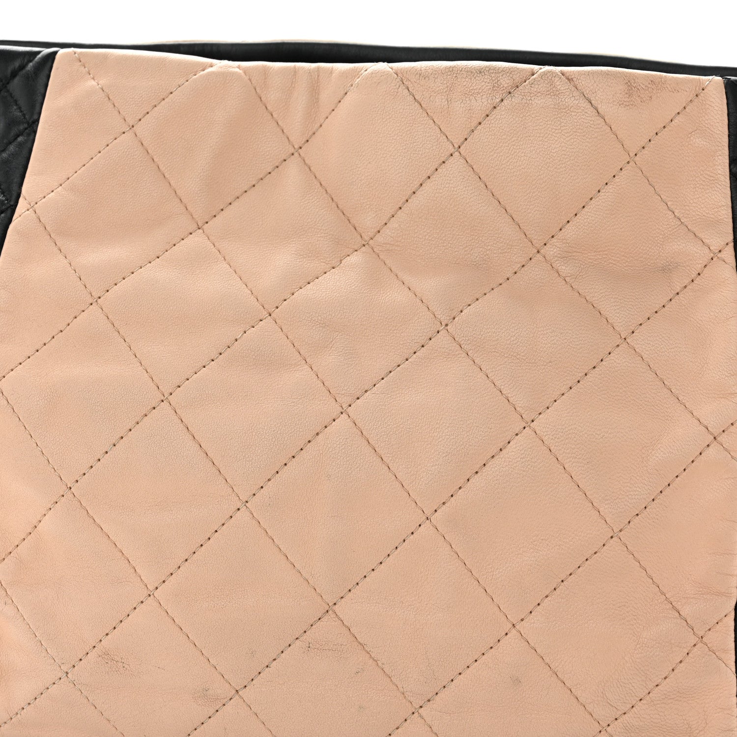 Chanel Lambskin Quilted CC Shopping Tote Black Rose Clair 14 of 15